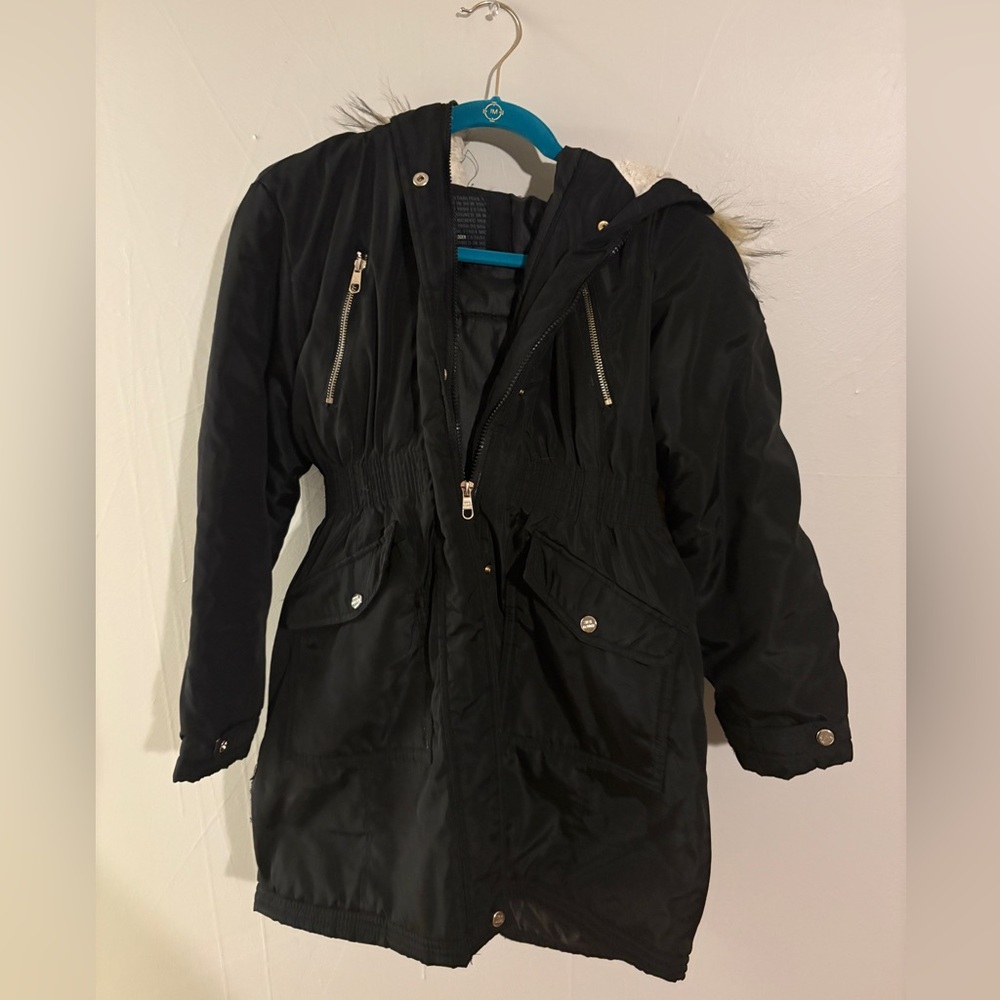 Steve Madden Black Utility Jacket with Hood